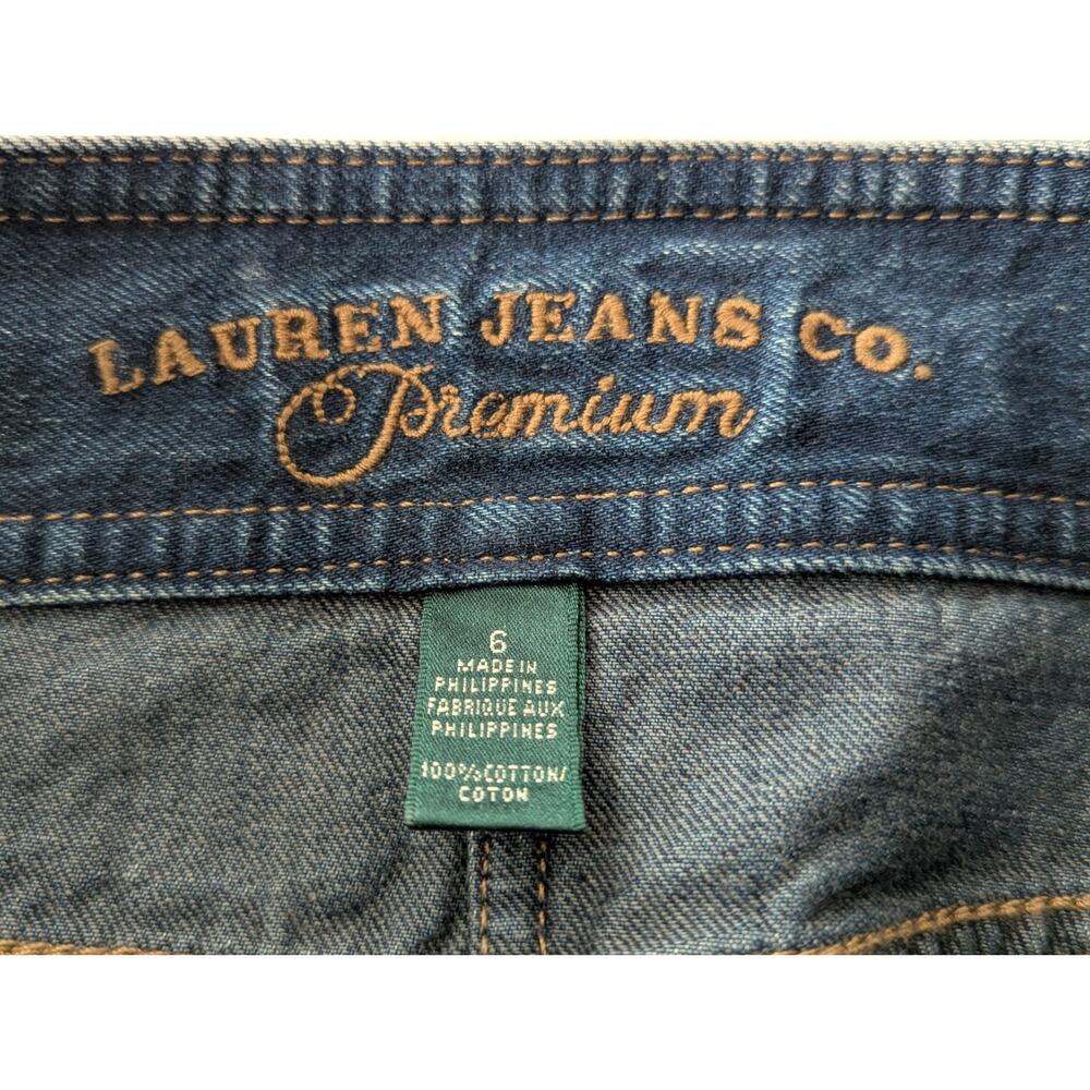 Lauren Ralph Lauren Jeans Co Denim Knee Length Pencil Skirt 6 Faux Belt D-ring - Picture 9 of 12